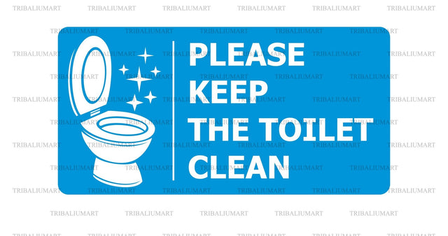 Please keep the toilet clean label SVG TribaliumArtSF 