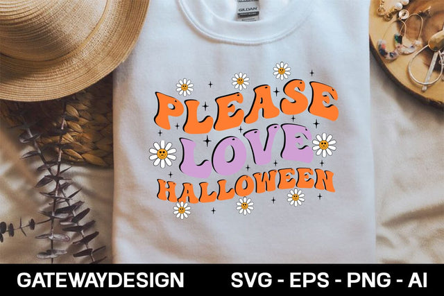 Please Love Halloween retro svg design SVG designmaster24 