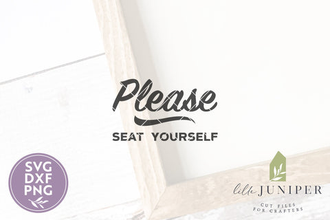 Please Seat Yourself SVG | Funny Bathroom SVG | Farmhouse Style SVG LilleJuniper 