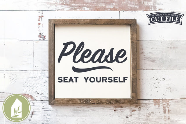 Please Seat Yourself SVG | Funny Bathroom SVG | Farmhouse Style SVG LilleJuniper 