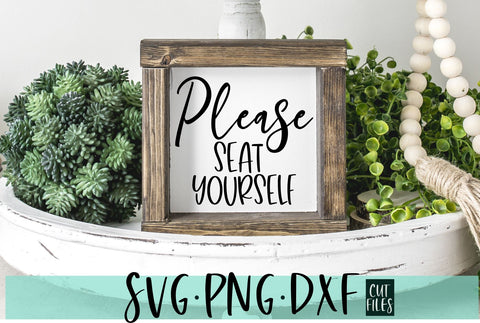 Please Seat Yourself SVG | Funny Farmhouse Bathroom Design SVG RedFoxDesignsUS 