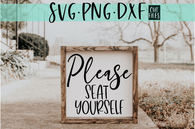 Please Seat Yourself SVG | Funny Farmhouse Bathroom Design SVG RedFoxDesignsUS 