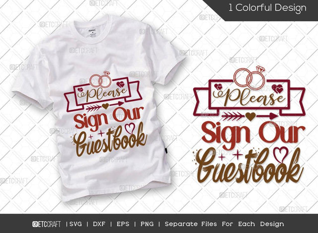 Please Sign Our Guestbook SVG Cut File | Guestbook Svg | Rustic Wedding Sign Svg | Signs Svg | Cards And Gifts Svg | Wedding Svg | Dxf | Eps | Png | T-shirt Design SVG ETC Craft 