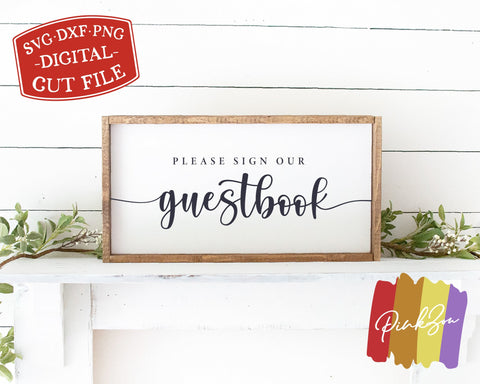Please Sign Our Guestbook SVG Files | Wedding Sign Svg | Guestbook Svg | Commercial Use | Cricut | Silhouette | Digital Cut Files (1087386480) SVG PinkZou 