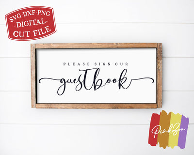 Please Sign Our Guestbook SVG Files | Wedding Svg | Wedding Sign Svg | Commercial Use | Cricut | Silhouette | Digital Cut Files (1084688499) SVG PinkZou 