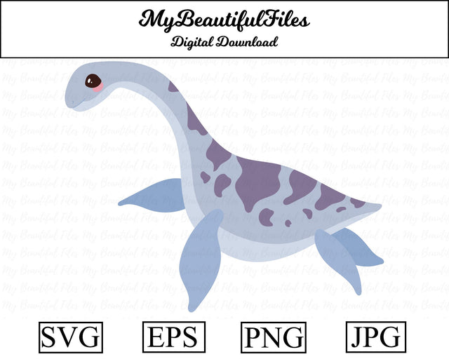 Plesiosaurus - Dinosaurs SVG MyBeautifulFiles 