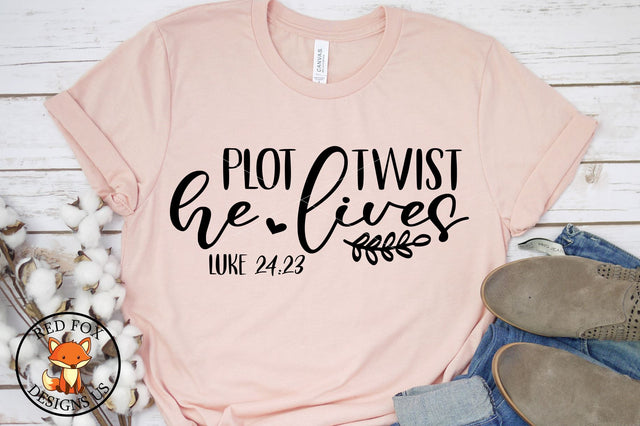 Plot Twist He Lives SVG | Easter Spring| SVG PNG DXF SVG RedFoxDesignsUS 