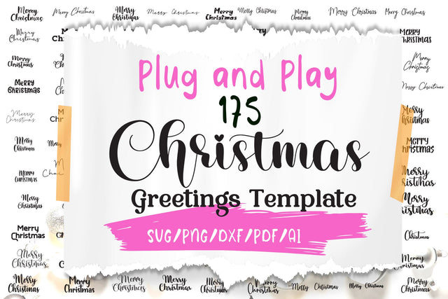 Plug and Play Christmas Greeting SVG letterbeary 