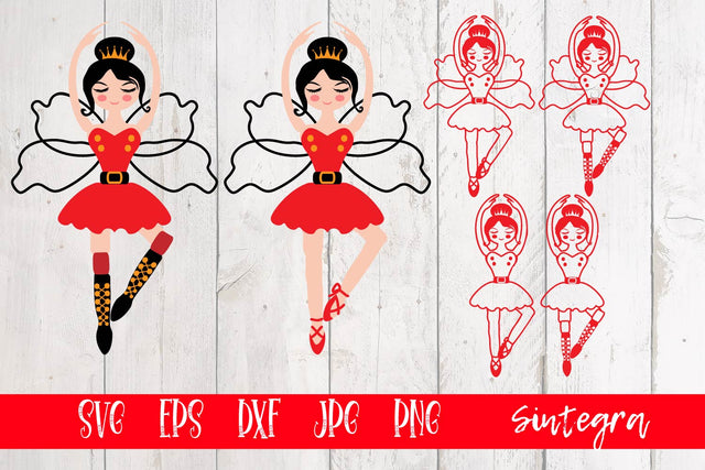 Plum Fairy SVG Cut File, Christmas Fairy SVG Free For Commercial Use SVG Sintegra 