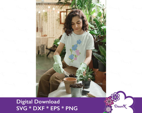 Plumbago Flower SVG - Wildflower svg, flowers clip art, floral svg SVG DawnKDesigns 