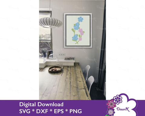 Plumbago Flower SVG - Wildflower svg, flowers clip art, floral svg SVG DawnKDesigns 