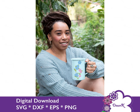 Plumbago Flower SVG - Wildflower svg, flowers clip art, floral svg SVG DawnKDesigns 