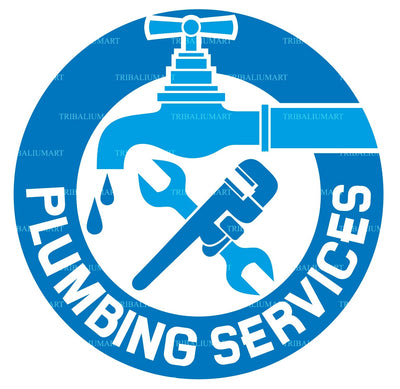 Plumbing services label SVG TribaliumArtSF 