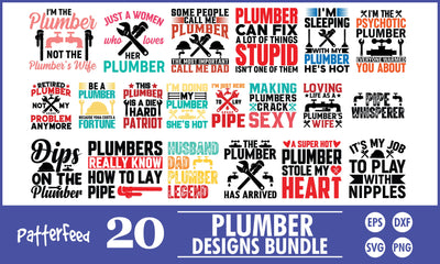 Plumbing SVG Design Bundle SVG PatternFeed8 