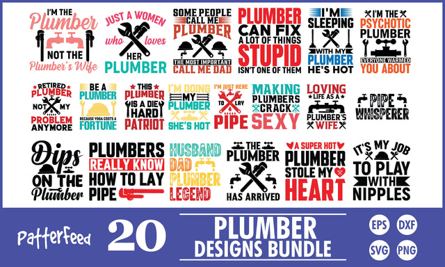 Plumbing SVG Design Bundle SVG PatternFeed8 
