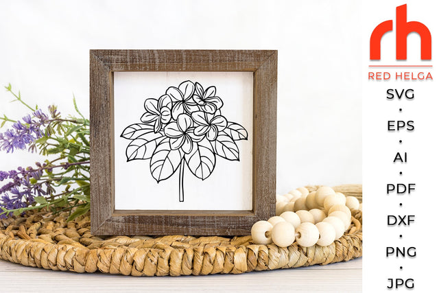 Plumeria Bouquet SVG - Frangipani Cut File SVG RedHelgaArt 