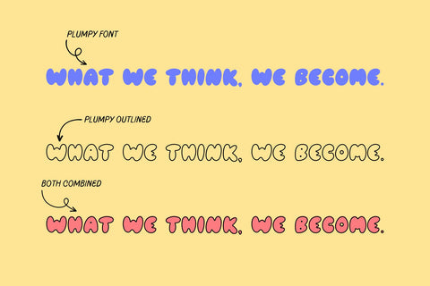 Plumpy Font Cotton White Studio 