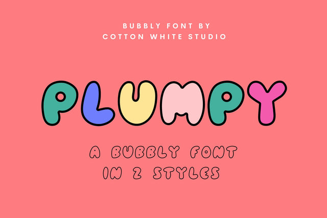 Plumpy Font Cotton White Studio 