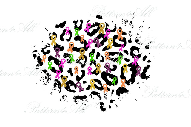 PNG Cancer Awareness,Fight Cancer in all colors clipart, Sublimation graphics,Breast Cancer Awareness, Background,Sublimation element design Sublimation ArtStudio 