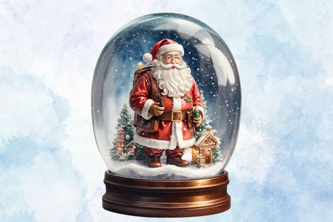 PNG Christmas Snow Globe Clipart Set Sublimation Rupkotha 