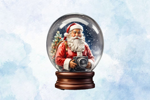 PNG Christmas Snow Globe Clipart Set Sublimation Rupkotha 