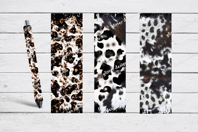 PNG Cow Hide Epoxy Pen Wrap Digtial Download, Ink Joy Pen Wrap, Pen Wrap PNG Set, Western Pen Wrap Set, Pen Wrap For Waterslide Sketch DESIGN ArtStudio 