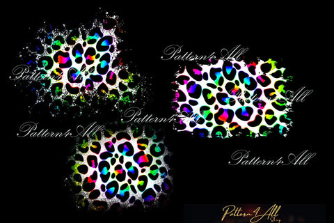 PNG Distressed Leopard Print,Rainbow Sublimation Patches,Splash PNG,Neon Leopard print Bundle,Sublimation Patches,Leopard Sublimation Design Digital Pattern ArtStudio 