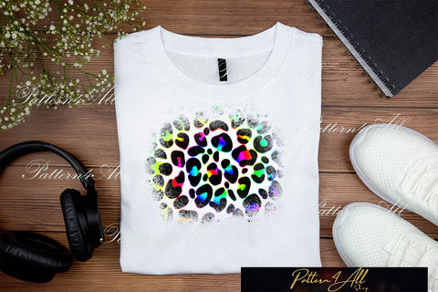 PNG Distressed Leopard Print,Rainbow Sublimation Patches,Splash PNG,Neon Leopard print Bundle,Sublimation Patches,Leopard Sublimation Design Digital Pattern ArtStudio 