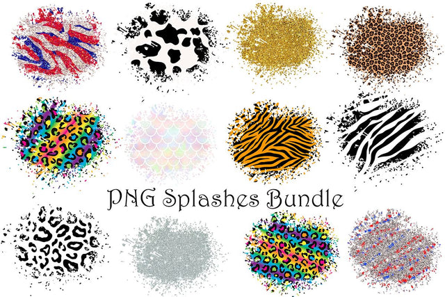 PNG Distressed Patches Bundle, Splashes Sublimation Design, Digital Paper, Backgrounds, Bleached splash, Splashes Bundle, Instant Download Sublimation ArtStudio 