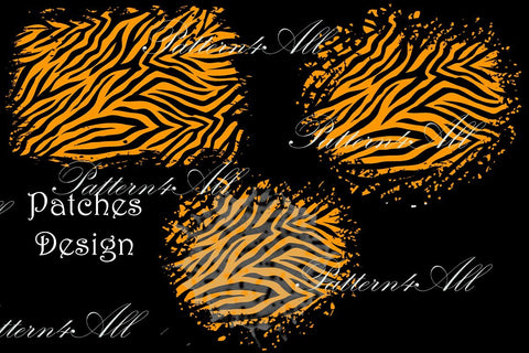 PNG Distressed Tiger Patches, Splash Sublimation Design, Digital Paper,Bleached shirt patches,Leopard splashes,Distressed Sublimation Sublimation ArtStudio 