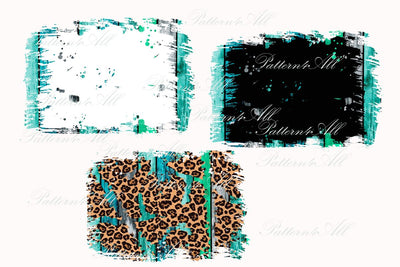 PNG Distressed turquoise wood background,black chalk effect, leopard print png,Bleach background, Bleach overlay png,Sublimation Patches PNG Sublimation ArtStudio 