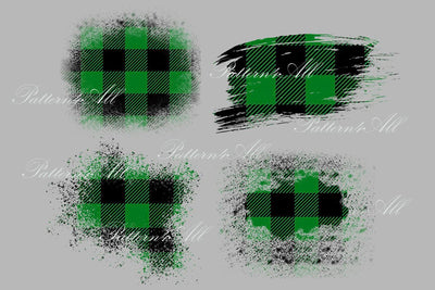 PNG Green Black Buffalo Plaid Sublimation Patches,Check splashes, Sublimation Patches PNG, design elements for t-shirts,instant download Sublimation ArtStudio 