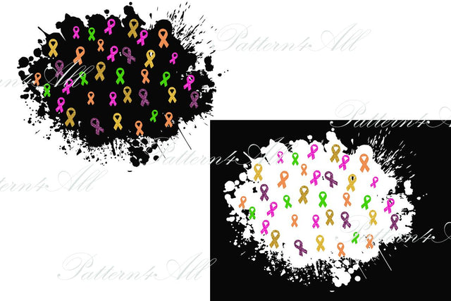 PNG pack Cancer Awareness,Fight Cancer in all colors, Sublimation graphics,Breast Cancer Awareness, Background,Black and White Sublimation Sublimation ArtStudio 