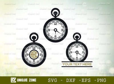 Pocket Watch Monogram SVG, Watch Svg, Timer Svg | Clock Svg | Stop Watch Svg | Alarm Clock Svg | Pocket Watch SVG Unique Zone 