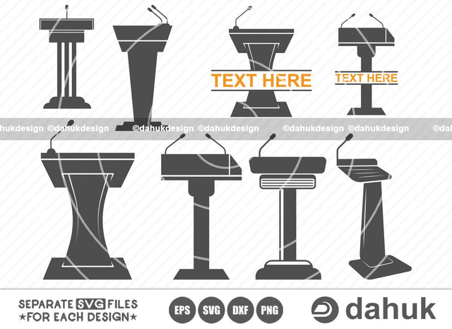 Podium Stand SVG, Podium Stand Clipart, Speaker Podium Svg, Lecture Podium Svg, Cut file for silhouette, svg, eps, dxf, png, clipart cricut design space, vinyl cut files SVG dahukdesign 