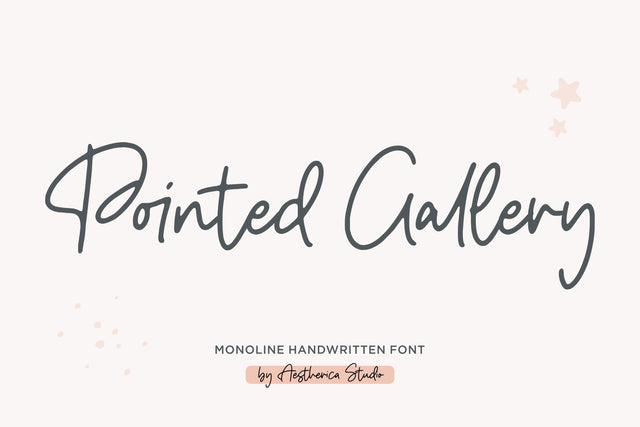 Pointed Gallery Font Aestherica Studio 