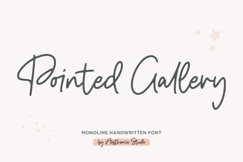 Pointed Gallery Font Aestherica Studio 