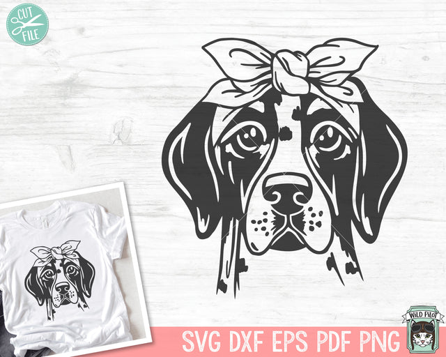 Pointer SVG, Dog Bandana SVG, Dog Cut File, Dog SVG File, Dog Mom svg, Dog Lover svg, Dog Shirt svg, Animal Face svg, Puppy svg, Dog Breeds svg SVG Wild Pilot 