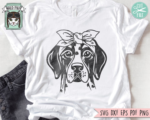 Pointer SVG, Dog Bandana SVG, Dog Cut File, Dog SVG File, Dog Mom svg, Dog Lover svg, Dog Shirt svg, Animal Face svg, Puppy svg, Dog Breeds svg SVG Wild Pilot 