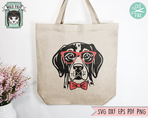 Pointer svg file, Dog with Glasses svg, Dog with Bowtie svg file, Golden Retriever Glasses svg file, Dog Mom, Dog Lover Shirt svg, Dog Breed svg SVG Wild Pilot 