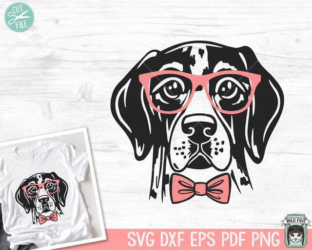 Pointer svg file, Dog with Glasses svg, Dog with Bowtie svg file, Golden Retriever Glasses svg file, Dog Mom, Dog Lover Shirt svg, Dog Breed svg SVG Wild Pilot 
