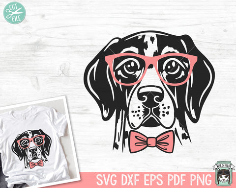Pointer svg file, Dog with Glasses svg, Dog with Bowtie svg file, Golden Retriever Glasses svg file, Dog Mom, Dog Lover Shirt svg, Dog Breed svg SVG Wild Pilot 