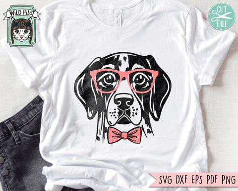 Pointer svg file, Dog with Glasses svg, Dog with Bowtie svg file, Golden Retriever Glasses svg file, Dog Mom, Dog Lover Shirt svg, Dog Breed svg SVG Wild Pilot 