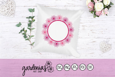 Pointy Flower Frame SVG Gardenias Art Shop 