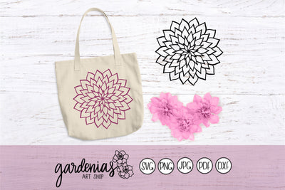 Pointy Flower Mandala SVG Gardenias Art Shop 