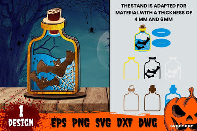 Poison Bottle Multilayered Laser Cut | Svg Bundle | Glowfoge SVG SvgOcean 