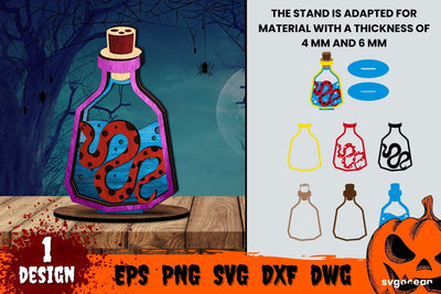 Poison Bottles Laser Cut | Svg Bundle | Glowfoge SVG SvgOcean 