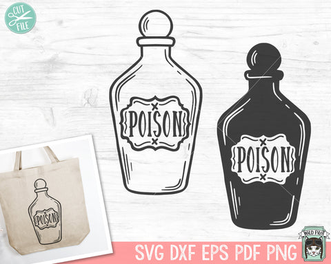 Poison SVG, Potion Bottle SVG, Halloween SVG, Witchy svg, Potion Bottle svg, Witchcraft svg, Mystical svg, Witches Brew svg SVG Wild Pilot 