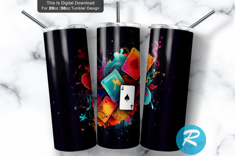 Poker 20 oz / 30 oz Tumbler PNG Sublimation Regulrcrative 