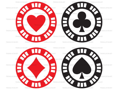 Poker chips SVG TribaliumArtSF 
